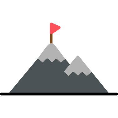 Dağ zirvesi. Basit resimleme