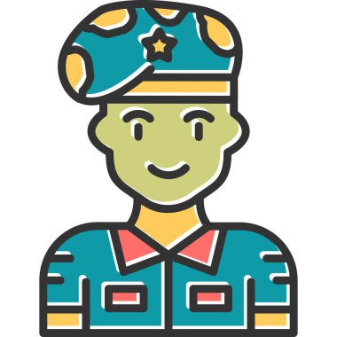 asker simgesi vektör illüstrasyonu