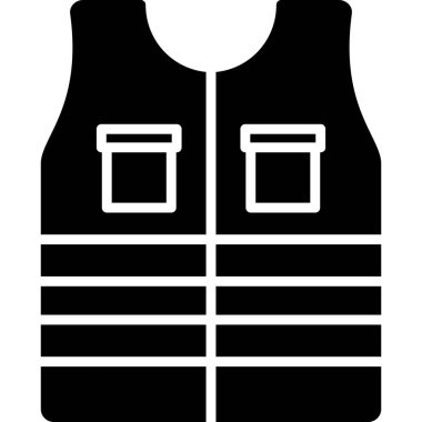 Yelek. Web simgesi basit illüstrasyon