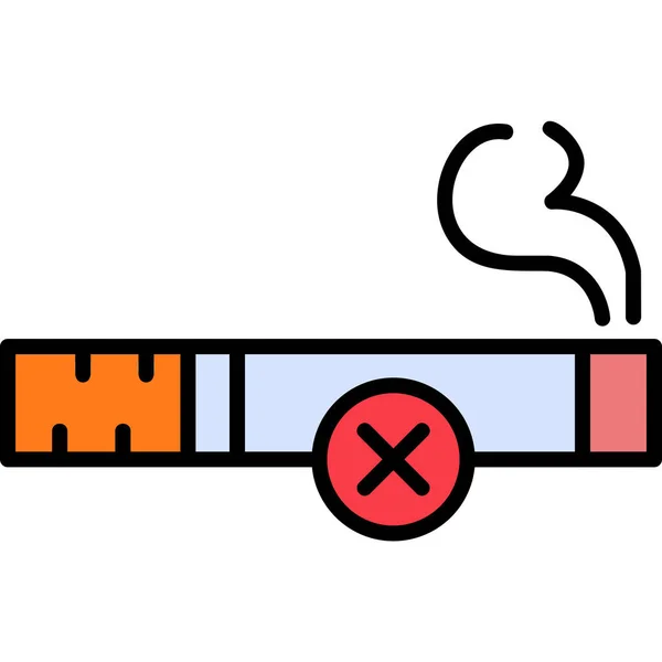 Roken Web Icoon Eenvoudige Illustratie — Stockvector