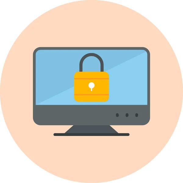 Güvenlik. Web simgesi basit bir illüstrasyon. Ekranı Kilitle