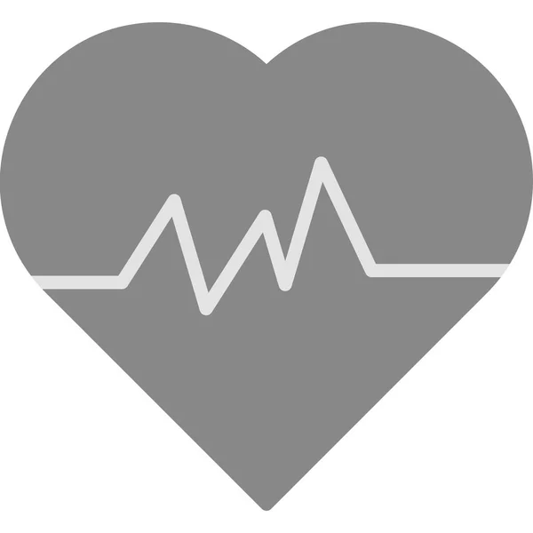 Hartslagsymbool Cardiologie Elektrocardiogram — Stockvector