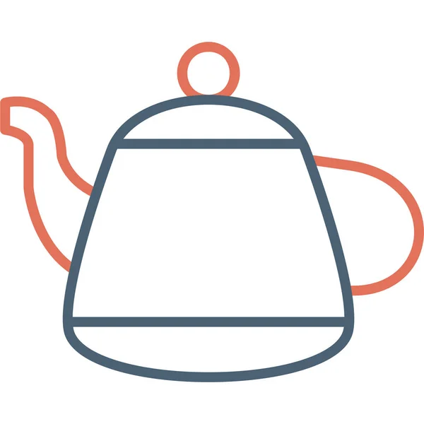 Wasserkocher Web Symbol Einfache Illustration — Stockvektor