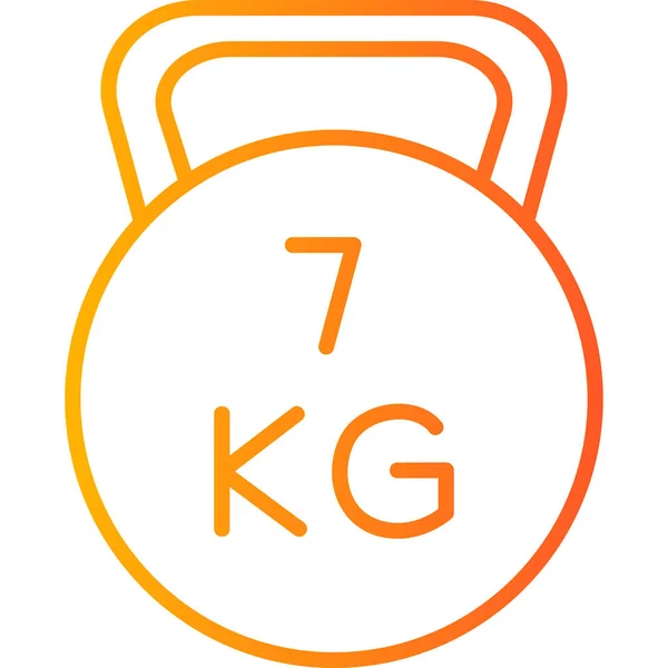 Kettlebell Web Icon Vektorillustration — Stockvektor