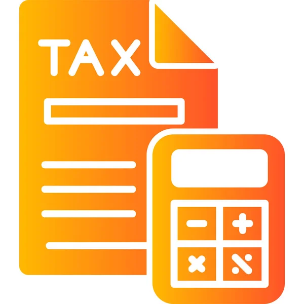Tax Calculation Icon Vector Illustration — Stock Vector
