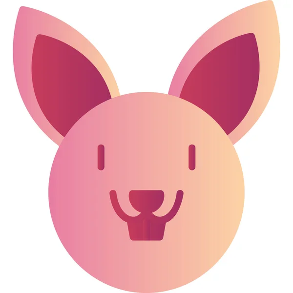 Cute Rabbit Web Icon Simple Illustration — Stock Vector