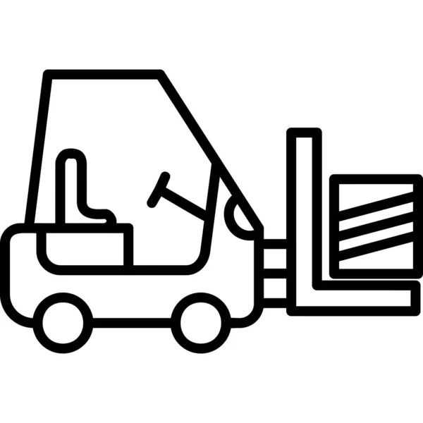 Forklift Ikon Web Ilustrasi Sederhana - Stok Vektor