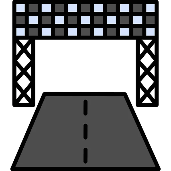 Racetrack Icono Web Ilustración Simple — Vector de stock
