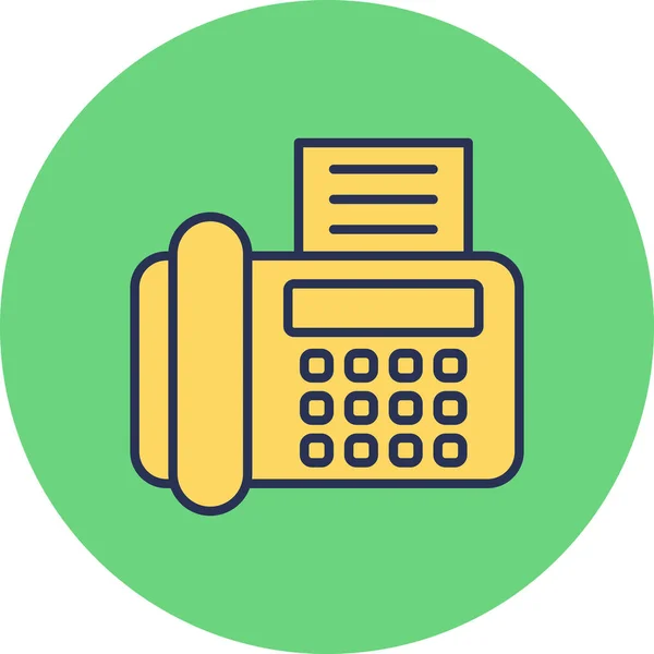 Fax Machine Web Icon Simple Illustration — Stock Vector