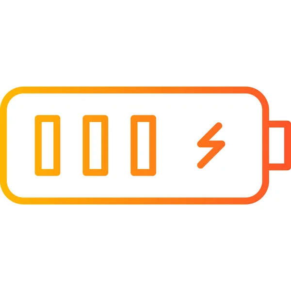 Batterij Web Icoon Eenvoudige Illustratie — Stockvector