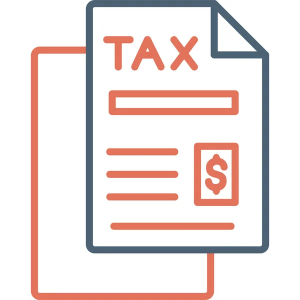 Tax Web Icon Simple Illustration — Stock Vector