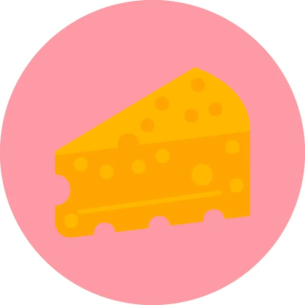 チーズアイコンベクトルイラスト — ストックベクタ