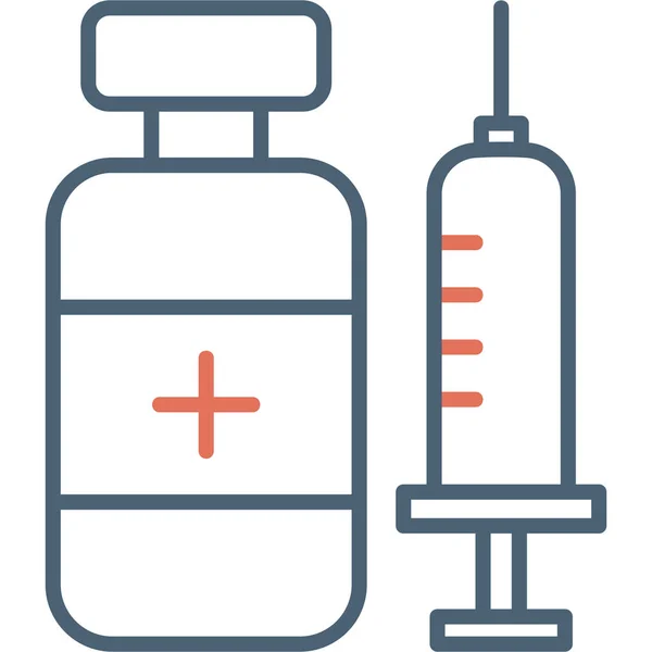 Vaccin Illustration Vectorielle Icône Web — Image vectorielle