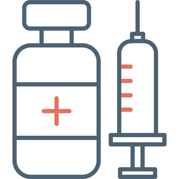 Szczepionka Ilustracja Wektora Web Ikony — Wektor stockowy