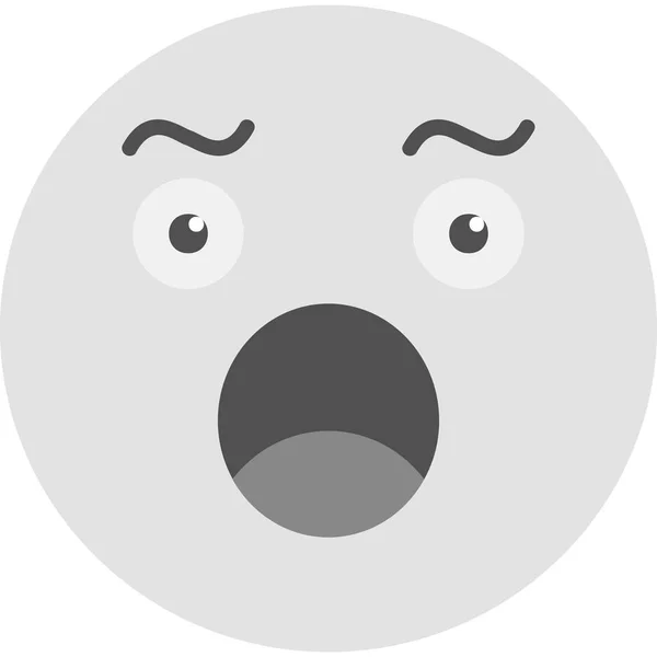Ilustração Vetorial Ícone Emoji Chocado —  Vetores de Stock