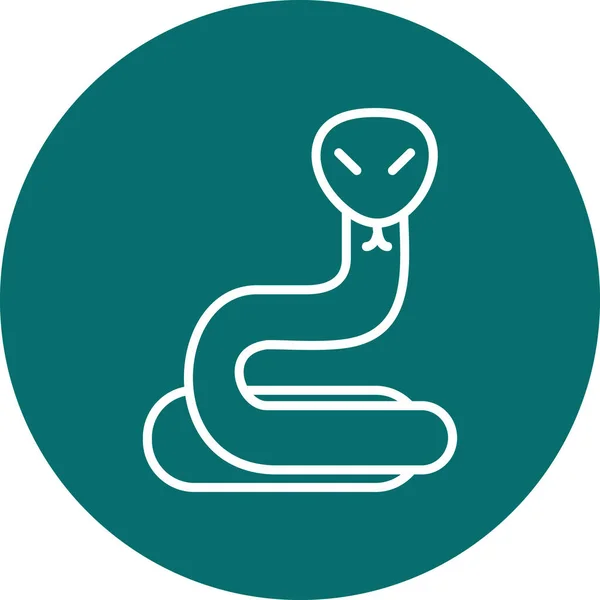 Ilustración Vectorial Icono Serpiente — Vector de stock