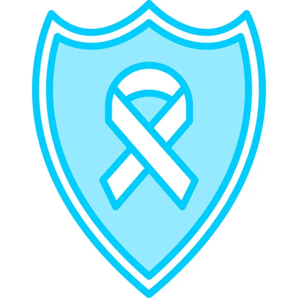 Emblema Câncer Ilustração Vetorial Ícone Escudo Único —  Vetores de Stock