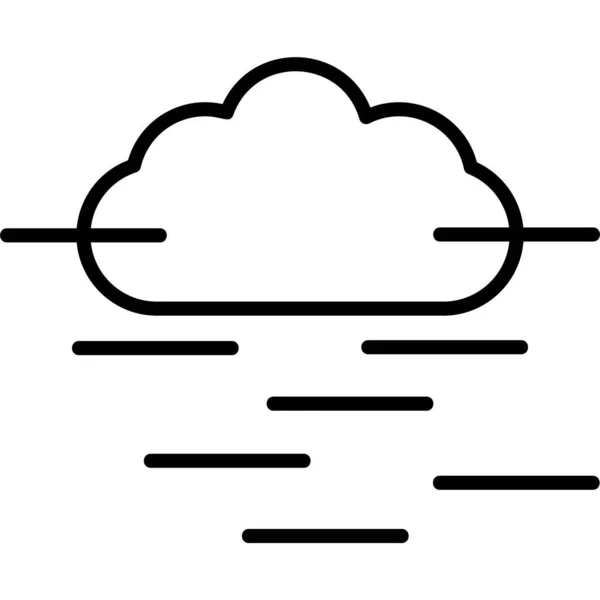 Fog Weather Icon Vector Illustration — 스톡 벡터