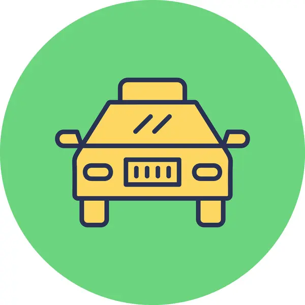 Icono Taxi Vector Ilustración — Archivo Imágenes Vectoriales