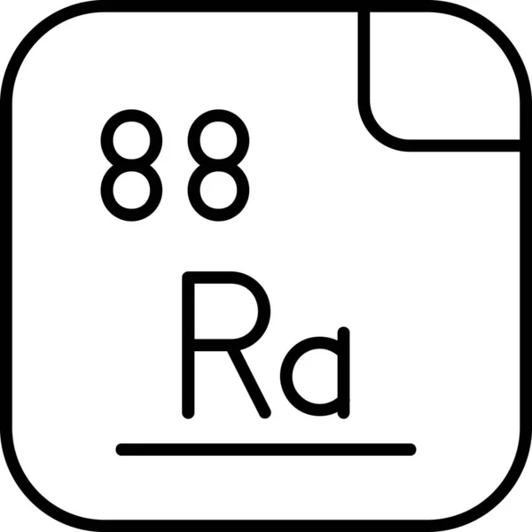 Radium Élément Chimique Toile Illustration Simple — Image vectorielle