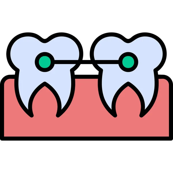 Cuidados Dentários Ilustração Simples —  Vetores de Stock