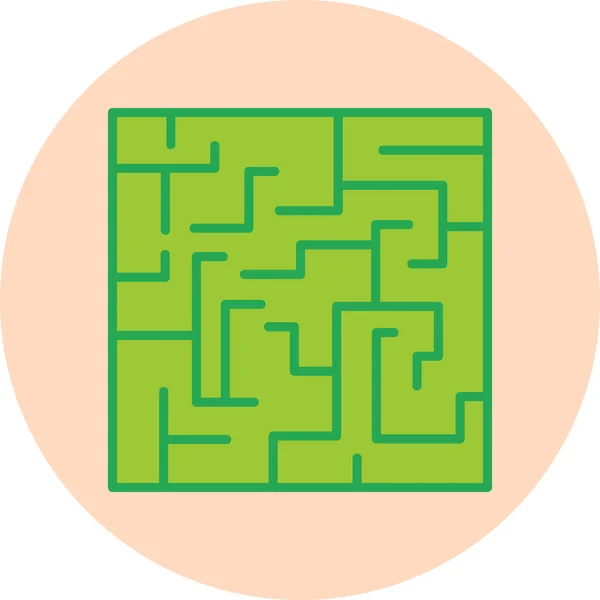 Labirinto Abstrato Ilustração Web Simples — Vetor de Stock