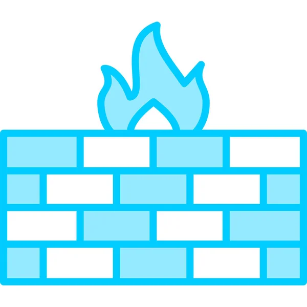 Firewall Icono Web Diseño Simple — Vector de stock