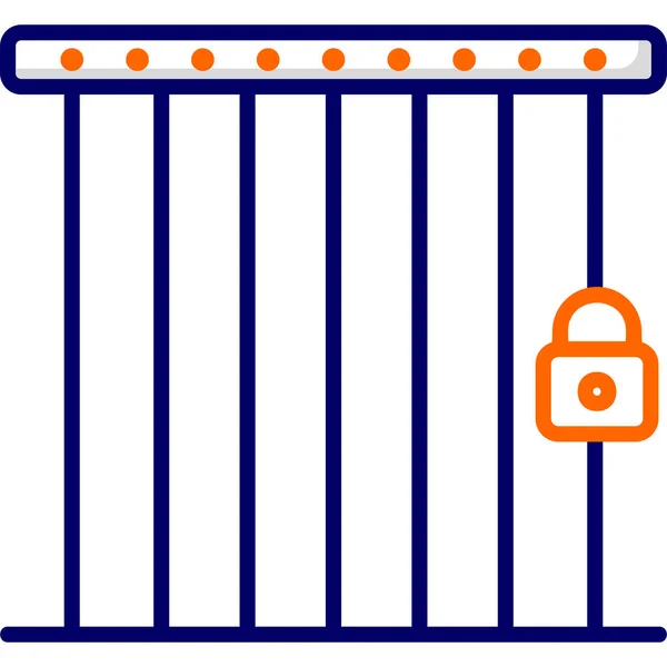 Illustration Der Gefängnisikone — Stockvektor