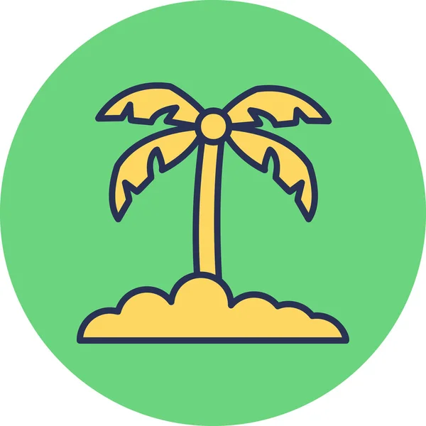 Palm Tree Icon Web Illustration — Stock Vector