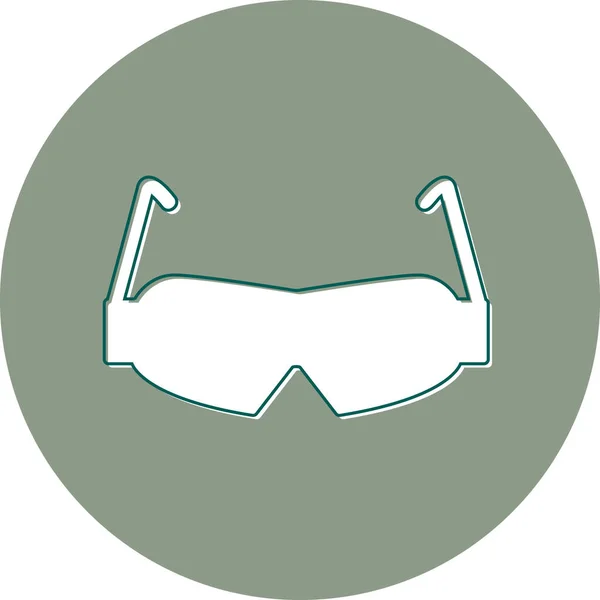 Gafas Seguridad Icono Glifo Vector — Vector de stock