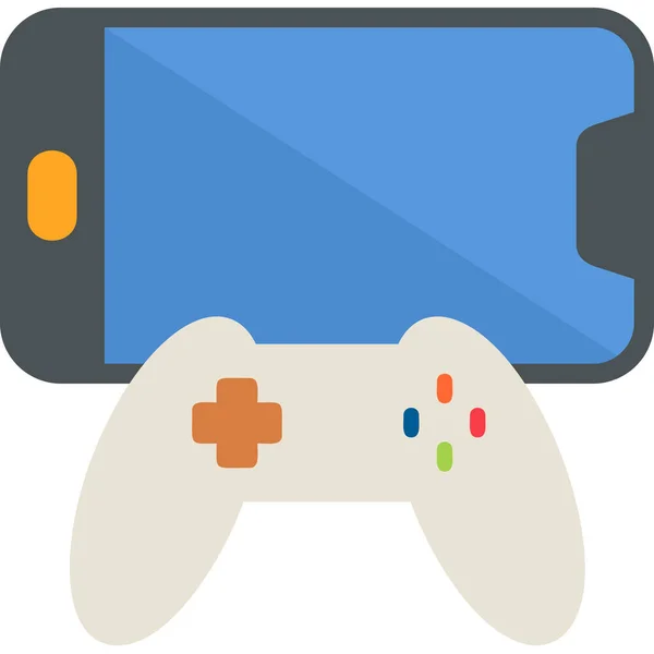 Game Joystick Mobile Digital Illustration Smartphone Device — Stock Vector