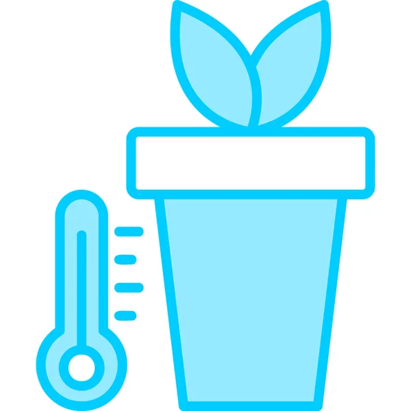 Illustration Der Temperatur Web Symbol Vektorgrafik — Stockvektor