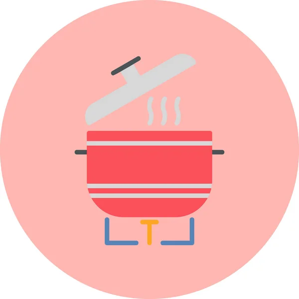 Essen Kochen Web Icon Vektor Illustration — Stockvektor