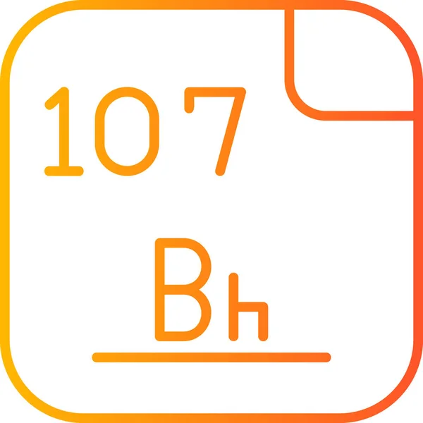 Bohrium Χημικό Στοιχείο Web Απλή Απεικόνιση — Διανυσματικό Αρχείο