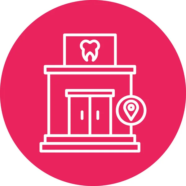 Clinic Location Pin Web Icon Simple Illustration — Vetor de Stock