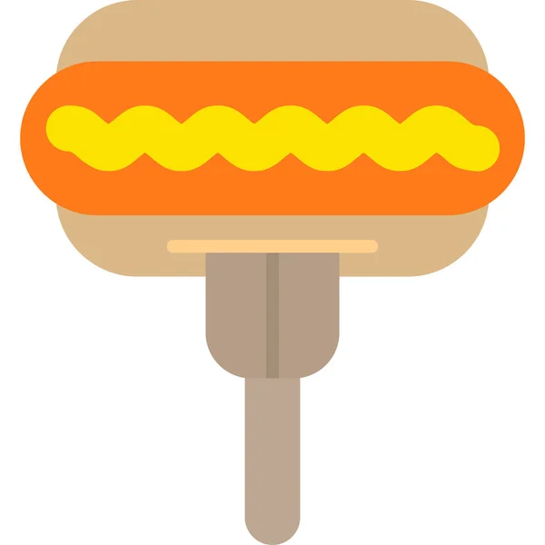 Vector Illustration Food Icon Hot Dog — Stock Vector