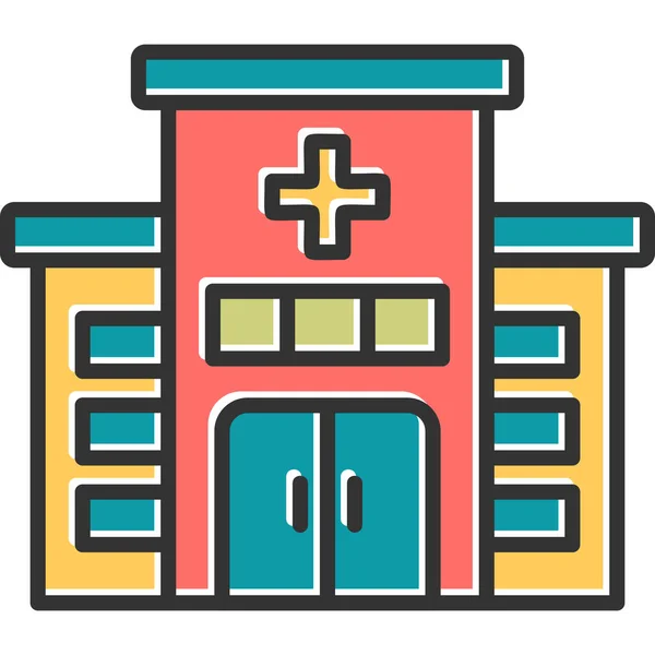 Hospital Building Simple Illustration — Stock Vector