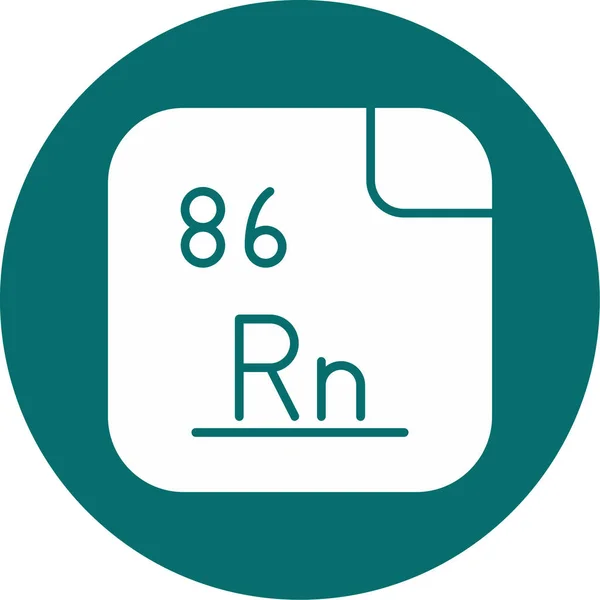 Radon Unsur Kimia Web Ilustrasi Sederhana - Stok Vektor