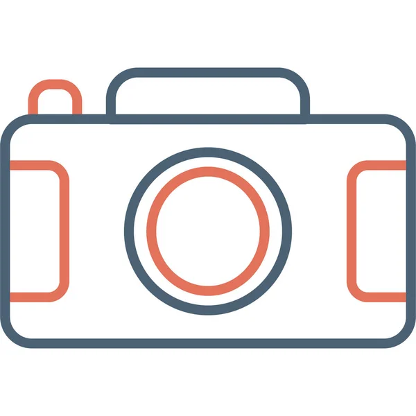 シンプルなカメラフラットベクトルイラスト — ストックベクタ