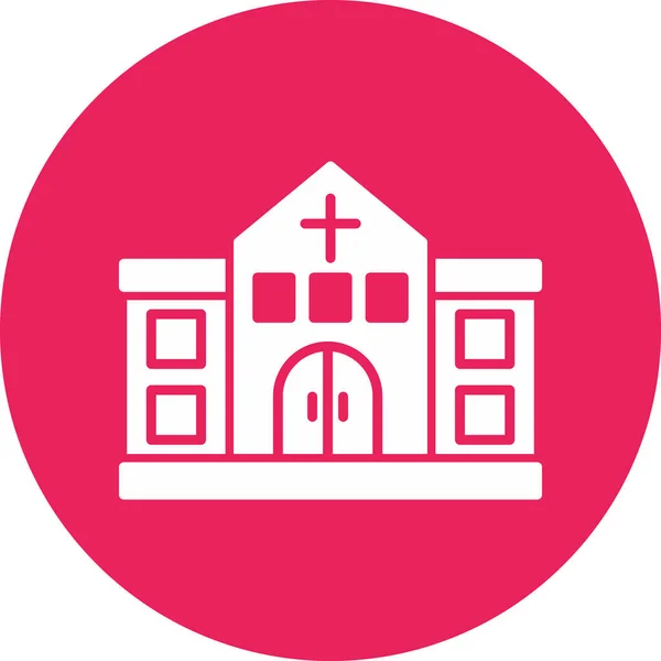 Çapraz Grafik Resimli Kilise Binası — Stok Vektör