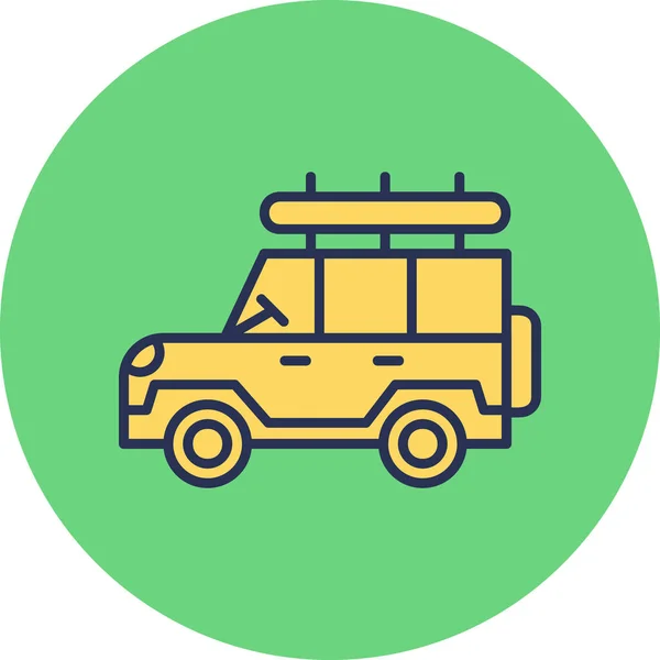 Safari Auto Web Icoon Eenvoudige Illustratie — Stockvector