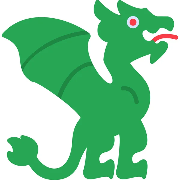 Dragon Icon Vektor Illustration — Stockvektor