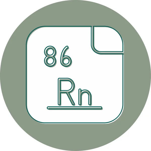 Радон Хімічний Елемент Веб Проста Ілюстрація — стоковий вектор
