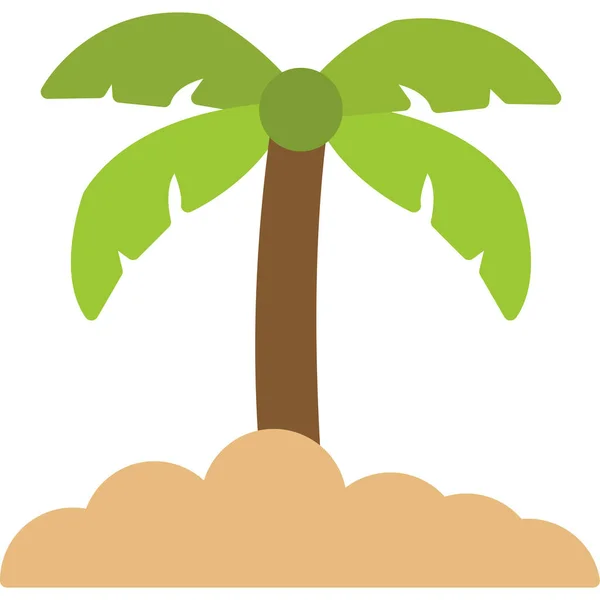 Ikona Drzewa Palmowego Ilustracja Internetowa — Wektor stockowy