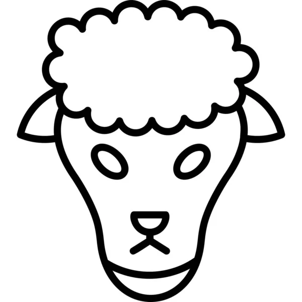 Πρόβατα Web Εικονίδιο Απλή Απεικόνιση — Διανυσματικό Αρχείο