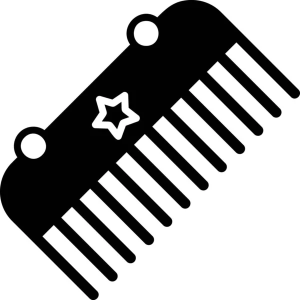Hair Comb Illustration Web Icon Element — Stock Vector