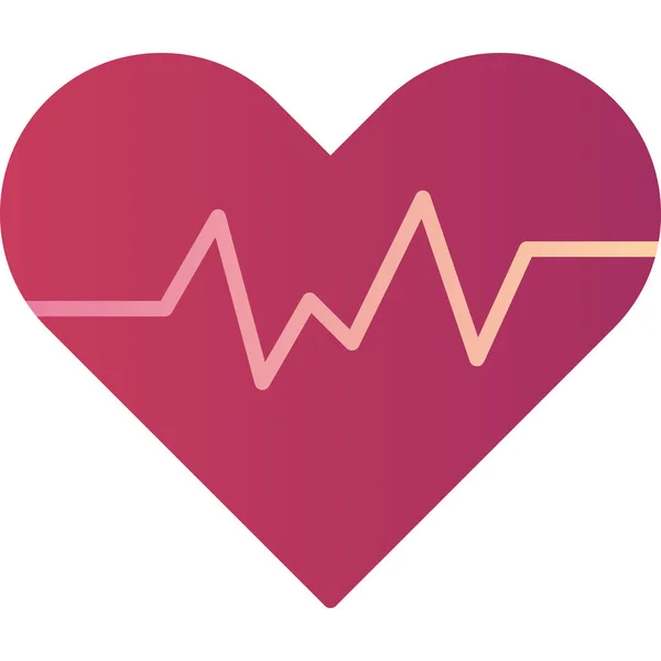 Heart Rate Icon Vector Illustration — Stock Vector