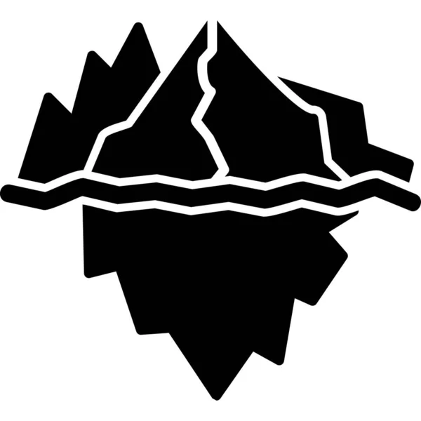 Iceberg Ikon Desain Modern Ilustrasi - Stok Vektor