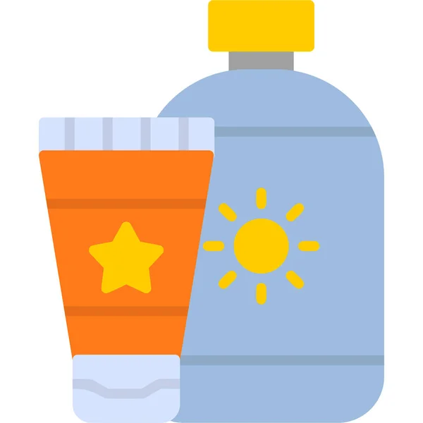 Sunscreen Web Icon Simple Illustration — Stock Vector