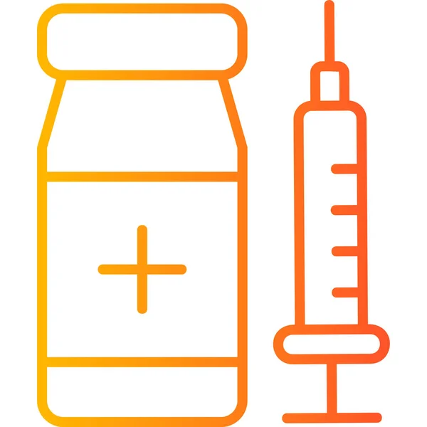 疫苗接种网页图标简单说明 — 图库矢量图片